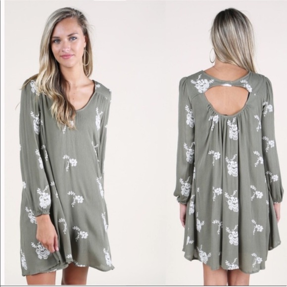 Altar'd State Dresses & Skirts - Altar’d State | Embroidered Open Back Dress